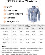 JMIERR Men's Casual Stylish Long Sleeve Button-Down Shirts Striped Dress Shirts Cotton Shirt - Image 3